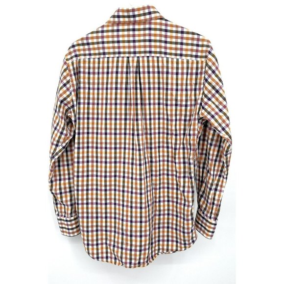 Peter Millar Long Sleeve Button Shirt Mens M Check Multicolor Cotton - Picture 3 of 4
